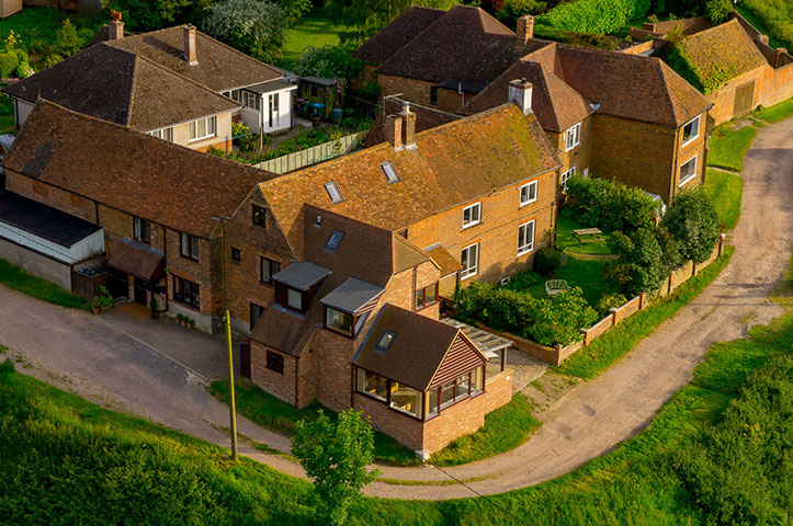Aerial photo of property for sale with Brill Windmill in the background